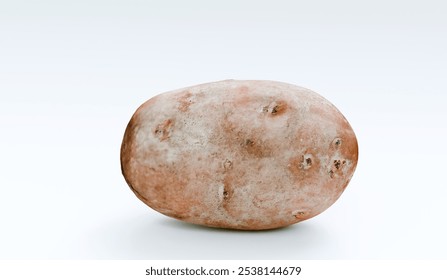 Realistic 3D rendering of a fresh potato with earthy texture and natural colour, perfect for food, agriculture, and vegetable-themed projects. Ideal for packaging, advertising, and culinary visuals. - Powered by Shutterstock