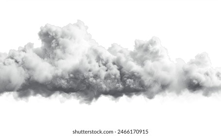 Realistic 3D rendering steam clouds tranquil clipart isolate backgrounds, high-quality digital steam illustrations, serene vapor graphics for design