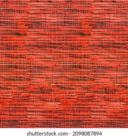 Realistic Anatolian Rug Texture Seamless Pattern Vintage Rustic Look Bright Orange Tones