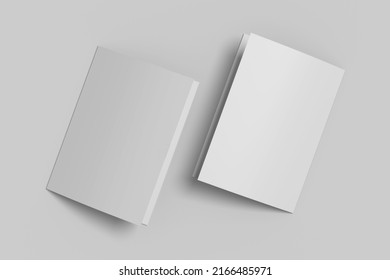 Realistic Blank Bifold Brochure Illustration For Mockup. 3D Render.