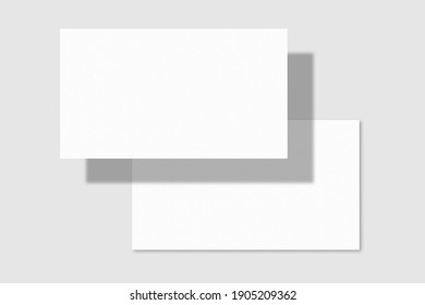 Realistic Blank Business Card Illustration For Mockup. 3D Render.