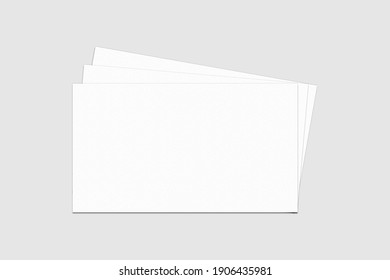 Realistic Blank Business Card Illustration For Mockup. 3D Render.