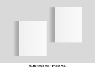 Realistic blank flyer brochure for mockup. Paper or poster illustration. 3D Render. - Shutterstock ID 1998867680