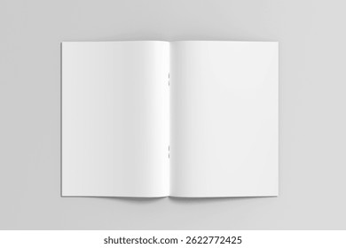 Ilustración realista de revista en blanco para maqueta