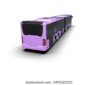 Realistic bus isolated on background. 3d rendering - illustration