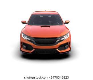 Realistic car isolated on background. 3d rendering - illustration - Powered by Shutterstock