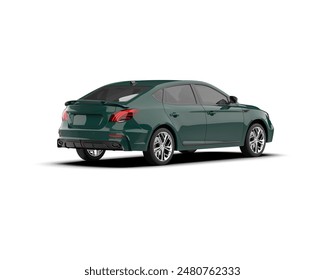 Realistic car isolated on background. 3d rendering - illustration - Powered by Shutterstock