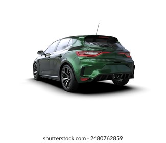 Realistic car isolated on background 3d rendering illustration - Powered by Shutterstock