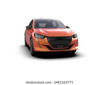 Realistic car isolated on background. 3d rendering - illustration - Powered by Shutterstock