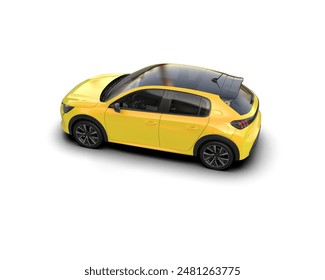 Realistic car isolated on background. 3d rendering - illustration - Powered by Shutterstock