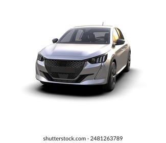 Realistic car isolated on background. 3d rendering - illustration - Powered by Shutterstock