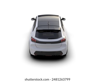 Realistic car isolated on background. 3d rendering - illustration - Powered by Shutterstock