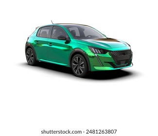 Realistic car isolated on background. 3d rendering - illustration - Powered by Shutterstock