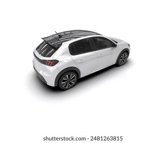 Realistic car isolated on background. 3d rendering - illustration - Powered by Shutterstock