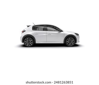 Realistic car isolated on background. 3d rendering - illustration - Powered by Shutterstock