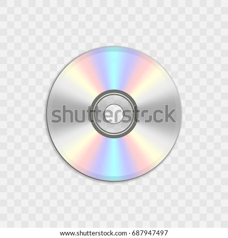 Realistic compact CD or DVD disc.