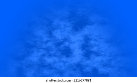 Realistic Computer-generated 3d Smoke, Mist, Or Fog In Blue Chroma Key Background. High-quality Realistic Smoke Background.