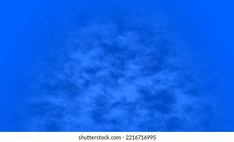 Realistic Computer-generated 3d Smoke, Mist, Or Fog In Blue Chroma Key Background. High-quality Realistic Smoke Background.