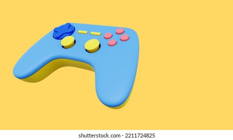 Realistic Console Game Controller Multicolored Icon Stock Illustration ...