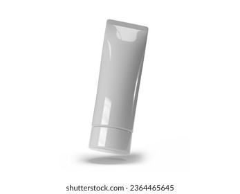 Realistic Cosmetic Tube Mockup 3d illustration mockup scene on Isolated Background