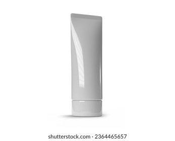 Realistic Cosmetic Tube Mockup 3d illustration mockup scene on Isolated Background