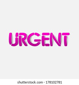 realistic design element: urgent