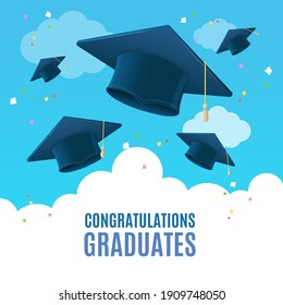 Realistic Detailed 3d Congratulation Graduates Placard Stock ...