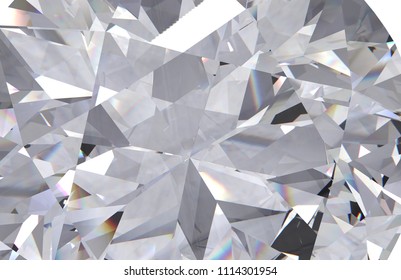 Realistic Diamond Texture Close Up, 3D Render