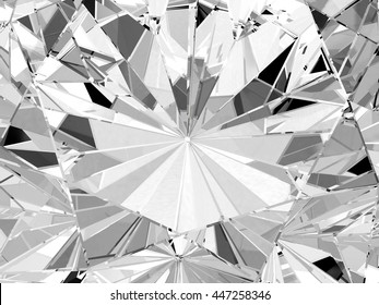 Realistic Diamond Texture Close Up, 3D Illustration. 