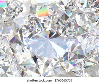 Realistic Diamond Texture Closeup 3d Illustration Stock Illustration