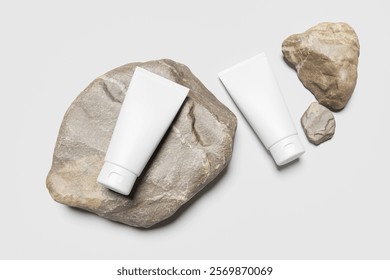 Realistic face wash tube for mockup