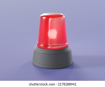 Realistic Flashing Beacon Icon On Light Blue Isolated Background Security Theme Illustration 3d Render