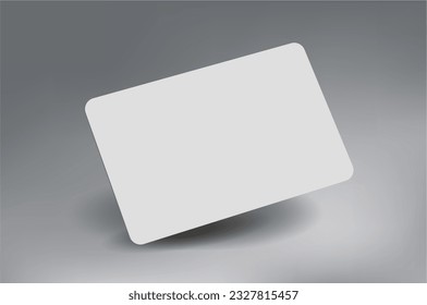 Realistic floating business card template mockup with shadows. illustration - Powered by Shutterstock