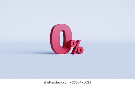 realistic glossy 0 percentage number symbol 3d render concept seasonal shopping discount