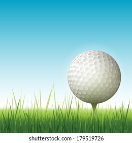 Realistic Golf Background Vector Illustration Stock Illustration ...