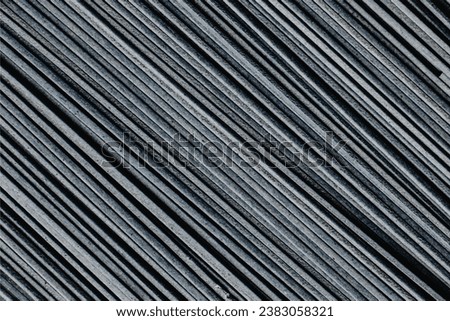 Realistic grey siding, seamless pattern. Floor grooved design. Roof metal siding texture. Wall plastic panels. Horizontal iron sheet illustration. Abstract gray striped geometric wallpaper