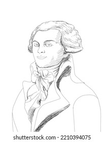 Realistic Illustration Of French Revolutionary Leader Maximilien Robespierre