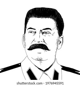 Realistic illustration of Soviet leader Iosif Stalin