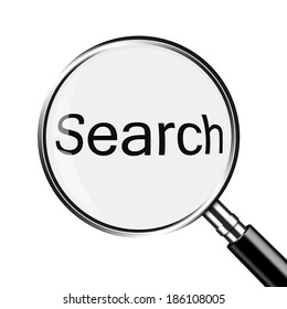 Realistic Magnifying Glass Search Stock Illustration 186108005 ...