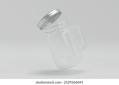 Realistic Mason Drinking Glass Jar Mockup for Customizable Branding Presentations