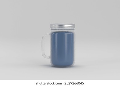 Realistic Mason Drinking Glass Jar Mockup for Customizable Branding Presentations