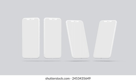 Realistic Mobile Mockup 3d Rendering