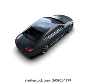 Realistic modern car isolated on background. 3d rendering - illustration - Powered by Shutterstock