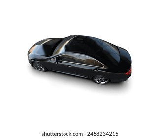 Realistic modern car isolated on background. 3d rendering - illustration - Powered by Shutterstock