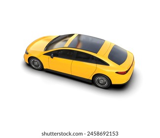 Realistic modern car isolated on background. 3d rendering - illustration