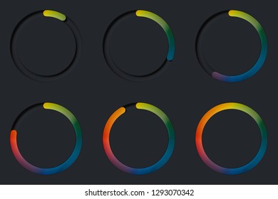 Realistic Multicolored Round Toggle Buttons On Stock Illustration ...