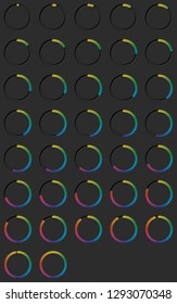 Realistic Multicolored Round Toggle Buttons On Stock Illustration ...