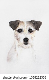 Realistic Painting Of Terrier Dog 