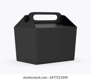 Realistic paper take away food box mock up 3d illustration.