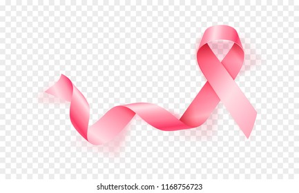 Realistic pink ribbon, breast cancer awareness symbol,  illustration - Powered by Shutterstock